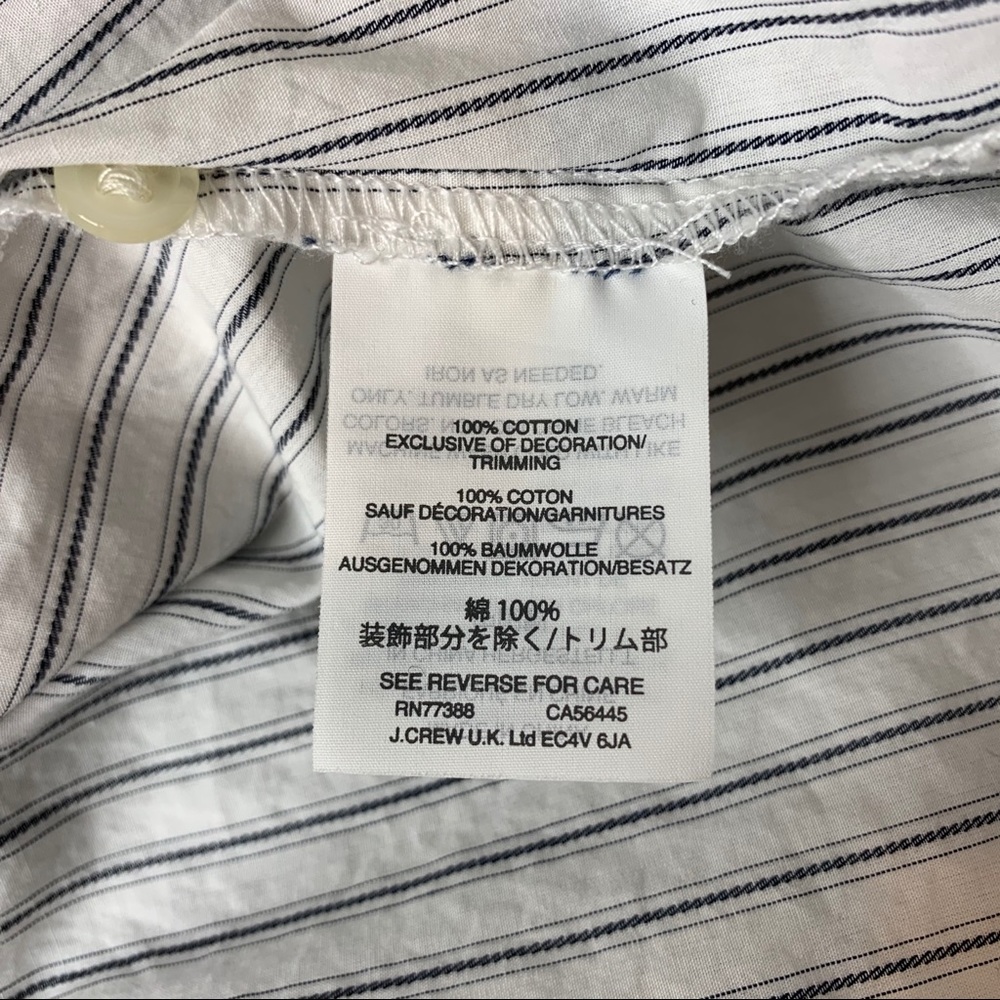 MADEWELL Button Down Shirt Navy Stripe Embroidered - Picture 7 of 8